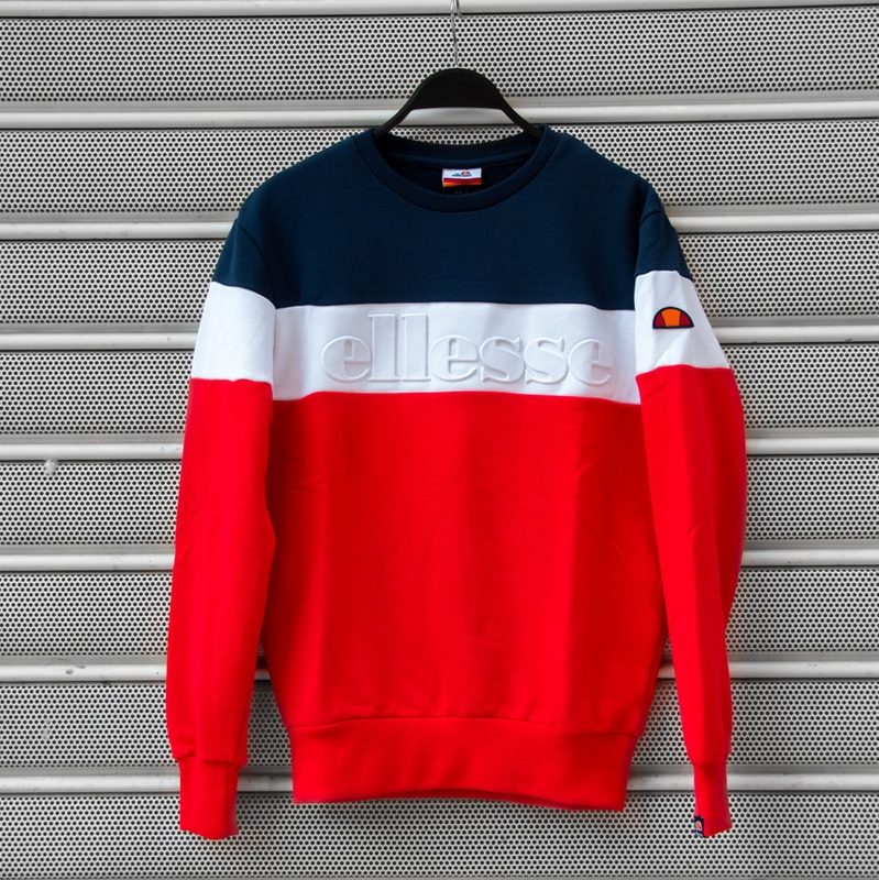 red and white long sleeve shirt